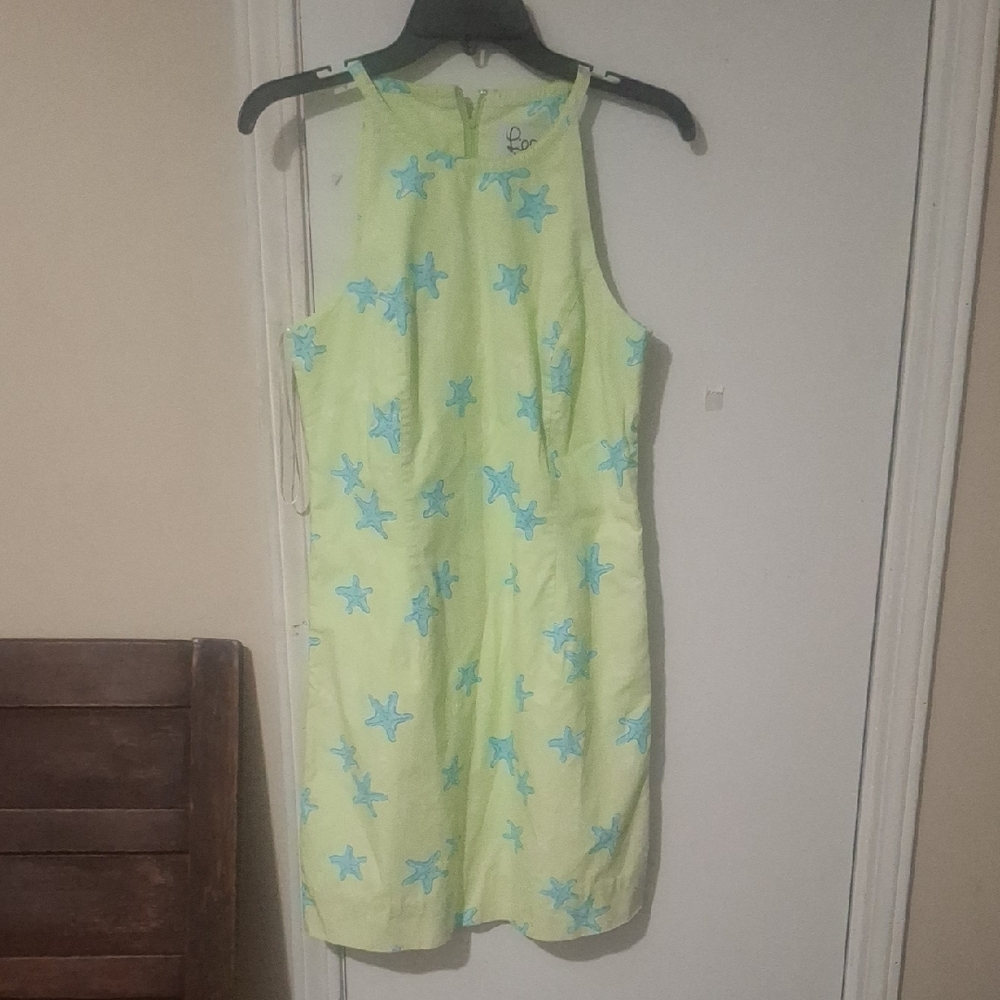Lilly Pulitzer Dress with Blue Starfish Pattern